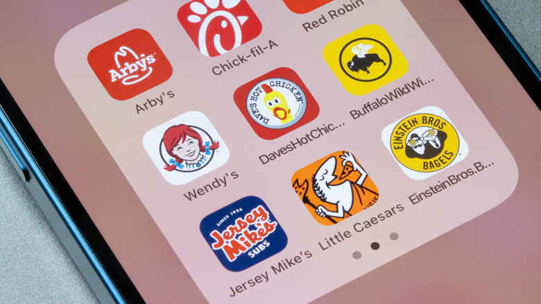 Jersey Mike's app with other fast food chain apps