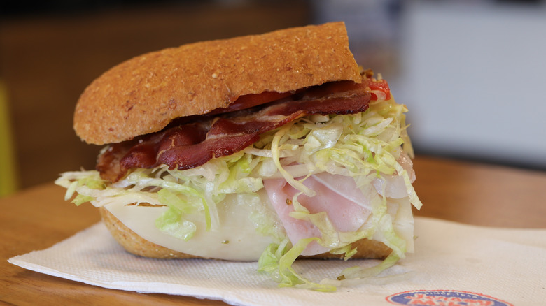 Jersey Mike's sub with bacon