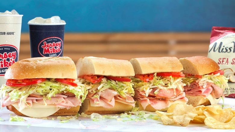jersey mike's sandwiches drinks and chips