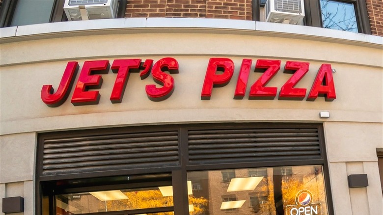 Jet's Pizza storefront sign