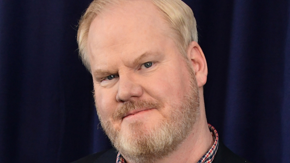 Jim Gaffigan head tilt pursed lips