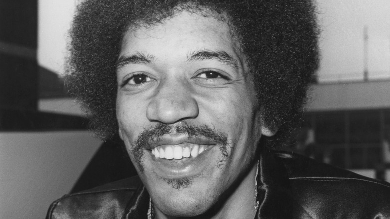 Jimi Hendrix smiling