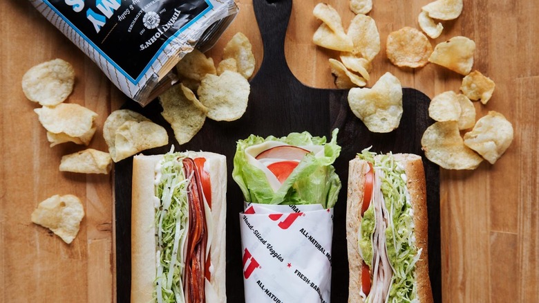 Jimmy John's subs and chips
