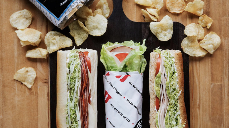Jimmy John's chips and sandwiches