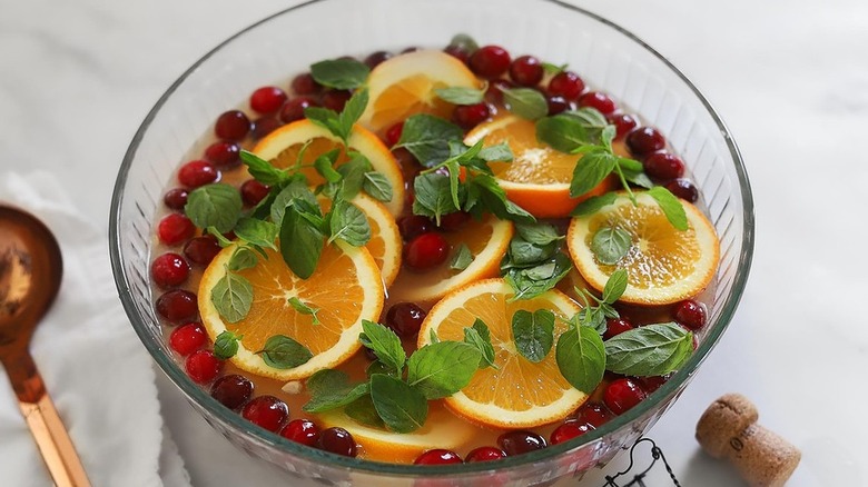 festive punch in bowl