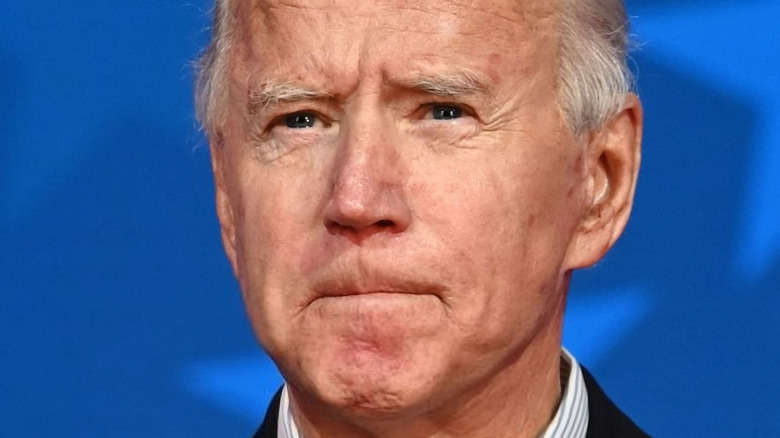 Joe Biden furrowing brow