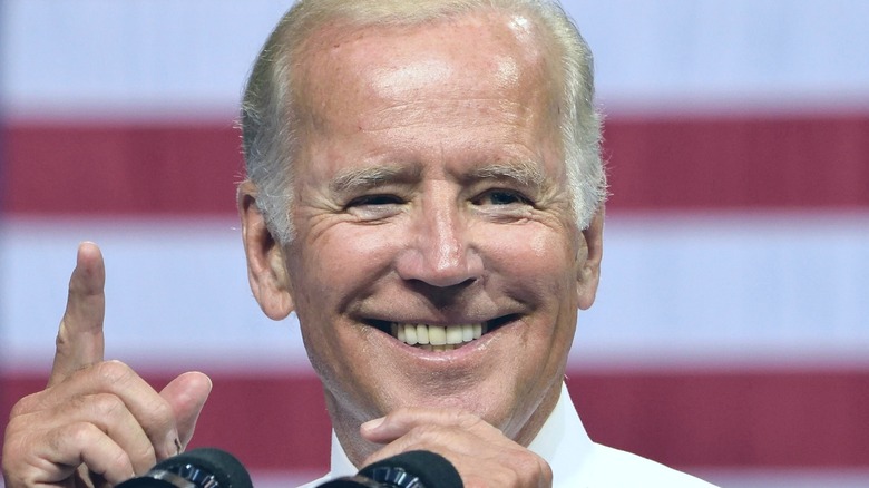 Joe Biden smiles at event