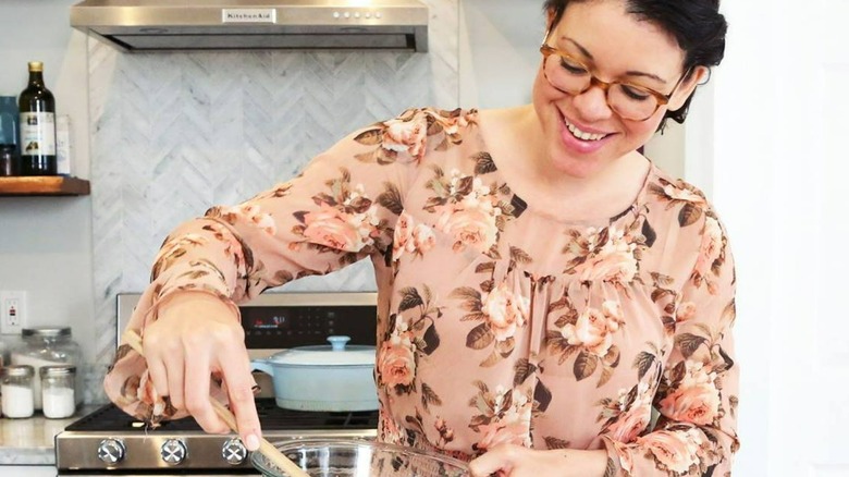 Joy the Baker stirring a bowl