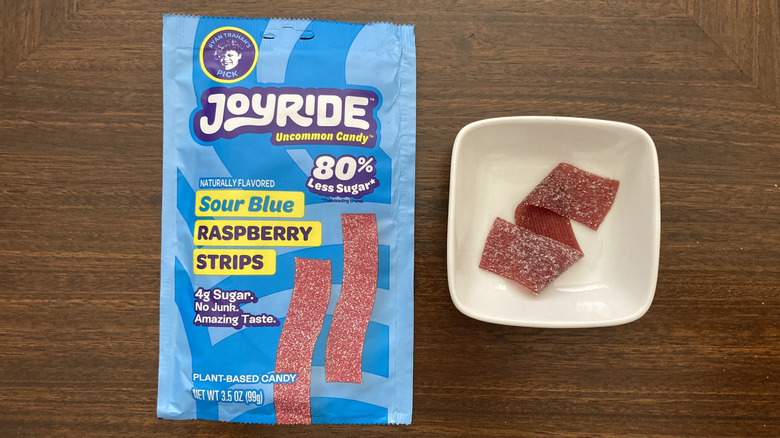 Joyride Sweets Sour Blue Raspberry Strips