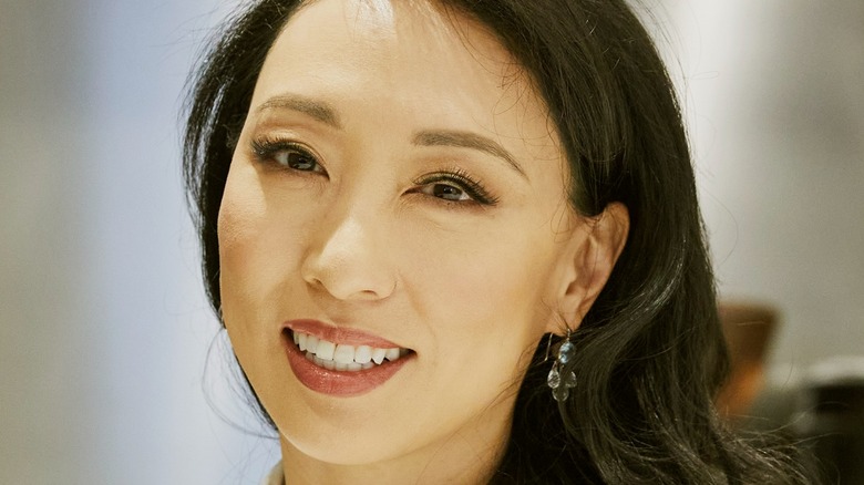 Iron Chef Judy Joo wearing earrings