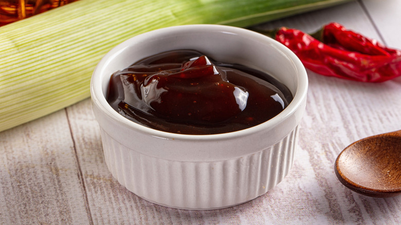 Hoisin sauce in a bowl