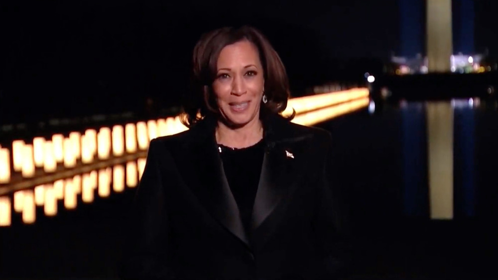 Kamala Harris appearing on TV