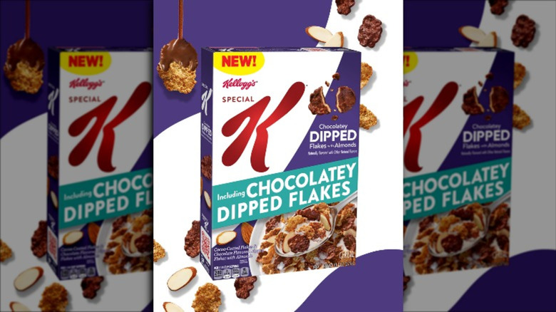 Box of Special K Dipped Chocolatey Almond cereal