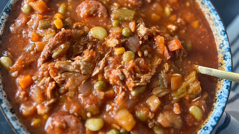 tomato-based stew with lima beans