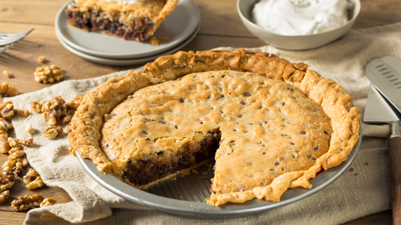 Derby Pie with whipped cream