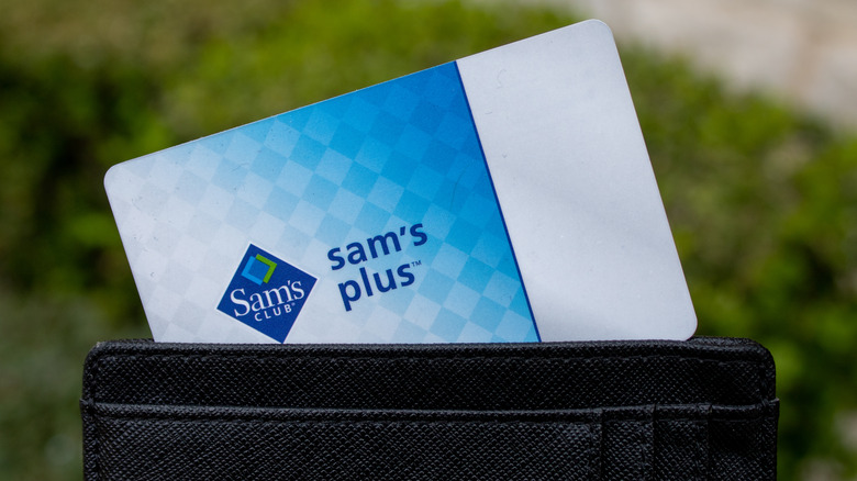 A Sam's Club membership card