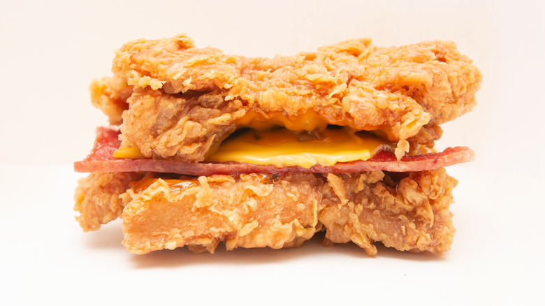 KFC Double with melted cheese