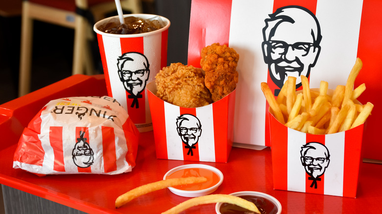 KFC food on table