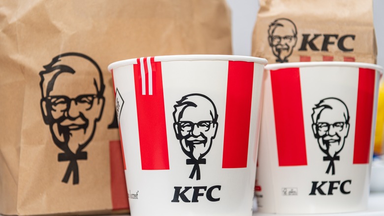 KFC cups and bag