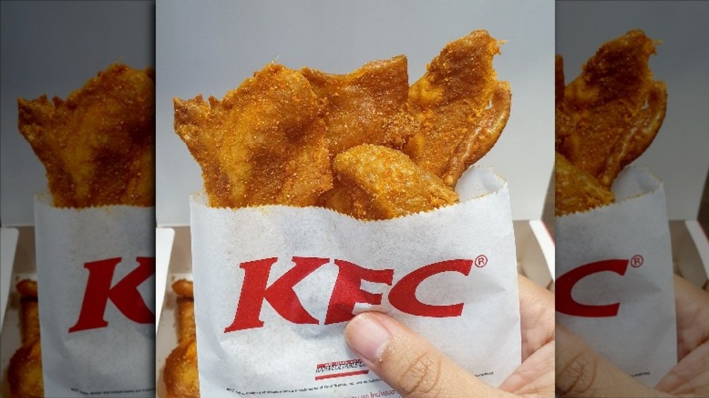 KFC bag of chicken skins