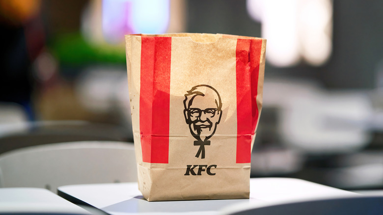 KFC bag on table