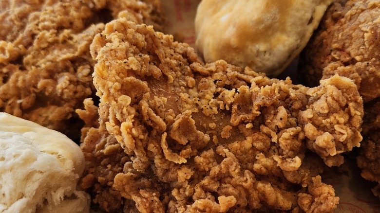 fried chicken and biscuits