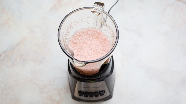 blended watermelon in blender