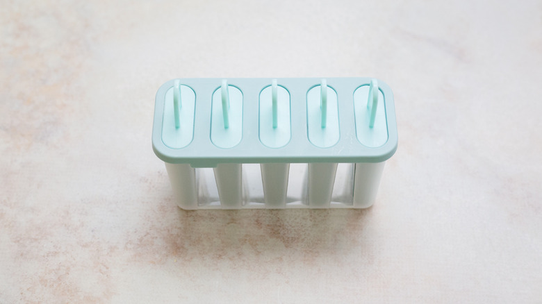 closed popsicle molds on table