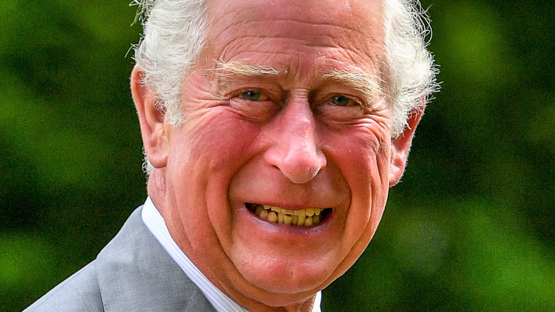 King Charles smiles
