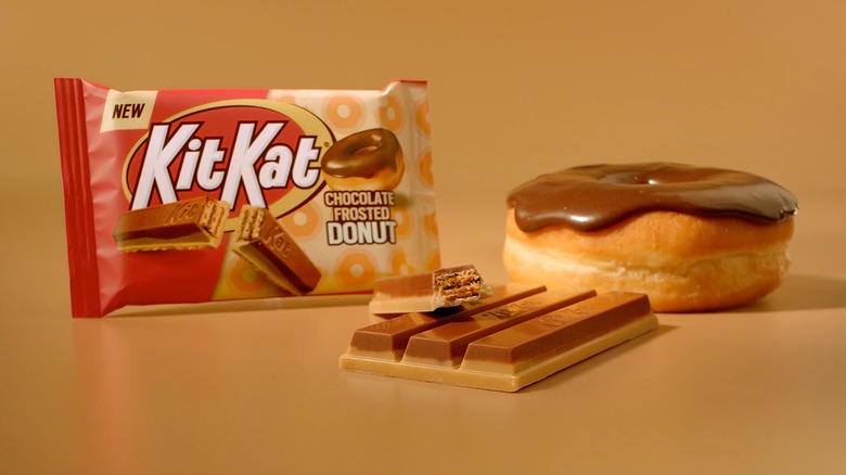 Chocolate Frosted Donut Kit Kat and chocolate frosted donut