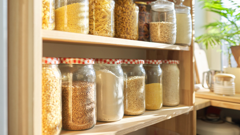 Pantry with jars 