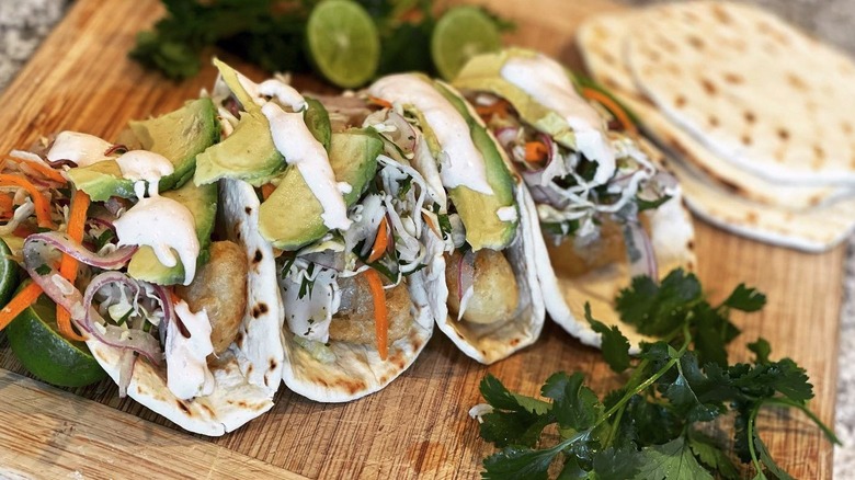 Mexican seafood tacos