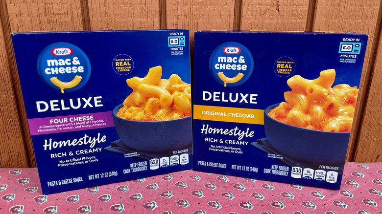 Two boxes of mac and cheese