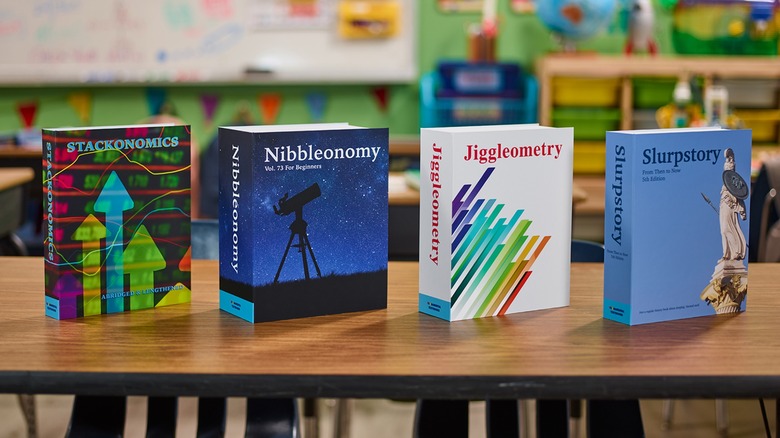 Stackonomics, Nibbleonomy, Jiggleometry, and Slurpstory FUNdamental books