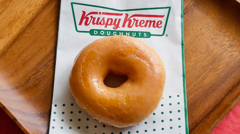 A Krispy Kreme Original Glazed donut