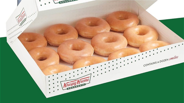 Krispy Kreme doughnuts in box