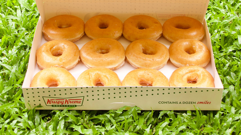 Box of Krispy Kreme donuts