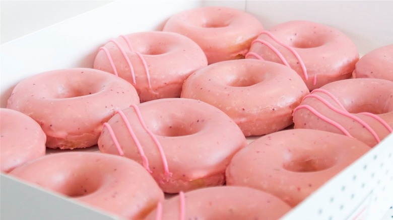 Strawberry glazed donuts