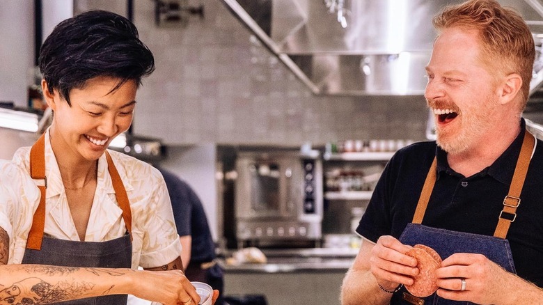 Kristen Kish and man laughing