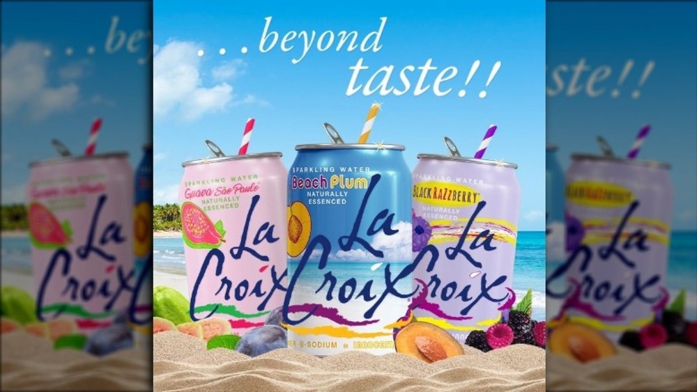 Three new LaCroix flavors on the beach