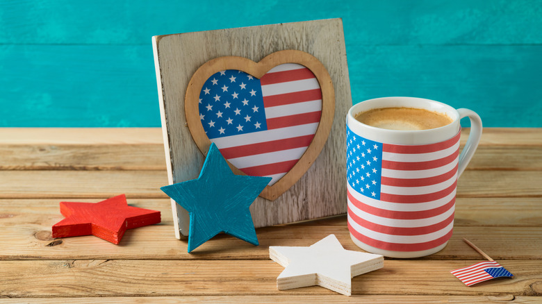 Coffee and American Flag