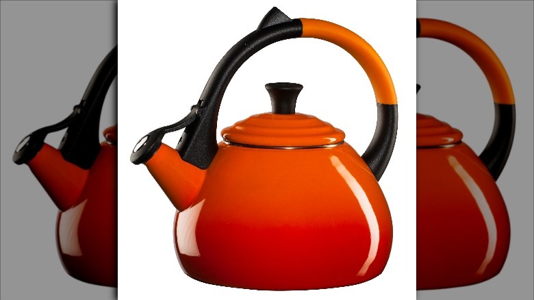 Red Oolong tea kettle by Le Creuset