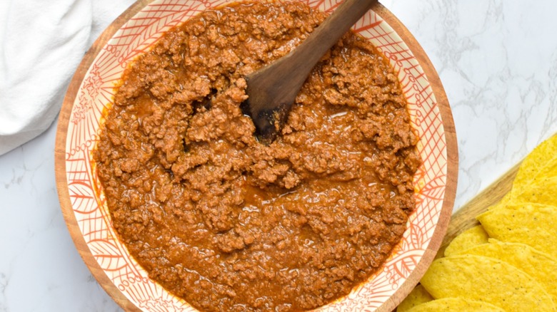 taco meat in bowl