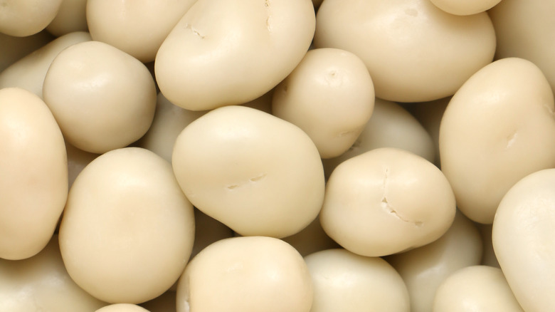 Close up of yogurt covered raisins