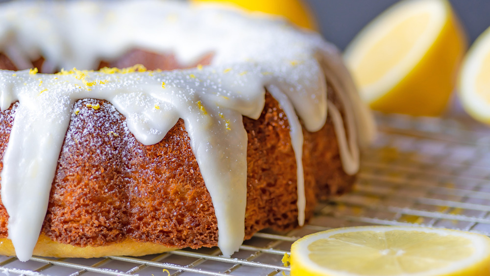  lemon cake on display