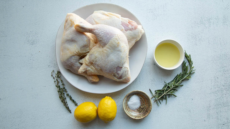 ingredients for lemon herb chicken