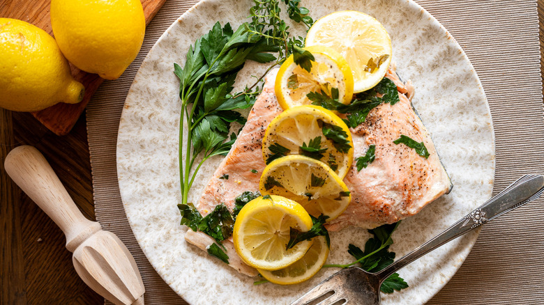 lemon steamed salmon 