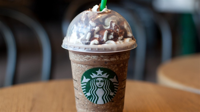 Starbucks Frappuccino with dome lid