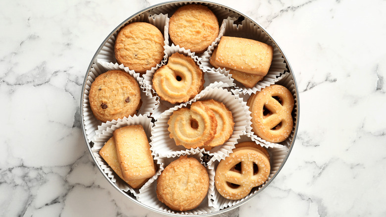 Tin of butter cookies