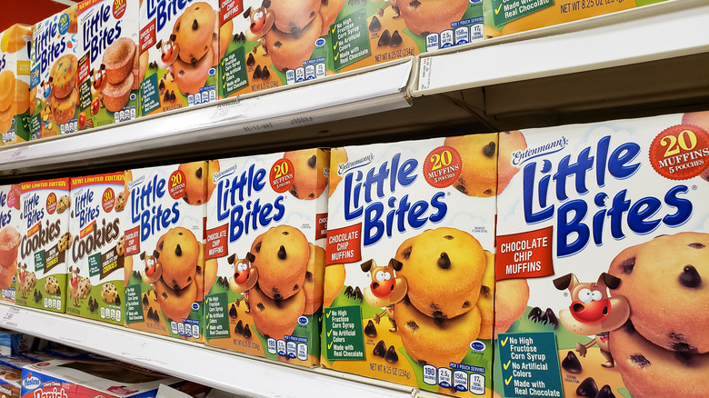 little bites on grocery shelf